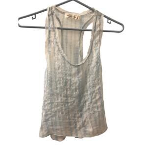 $5 CLEAR OUT CLOSET Abercrombie & Fitch Sheer Beaded Racerback Tank Top Size XS
